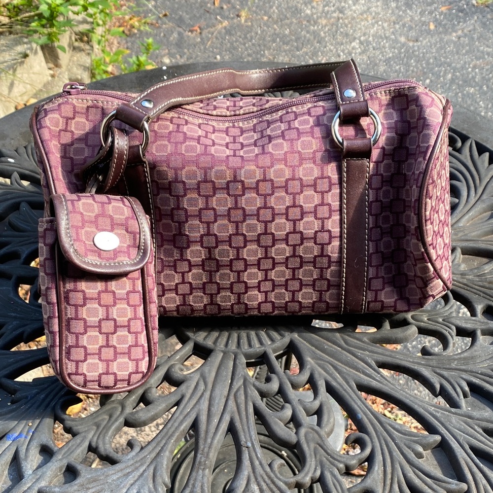 Chic Patterned Women's Satchel in Purple Nine West